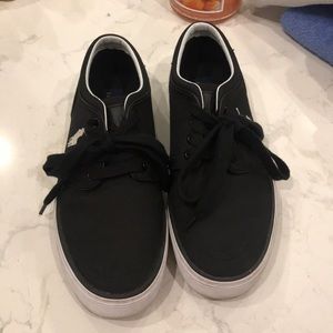 Size 8 black Ralph Lauren sneakers